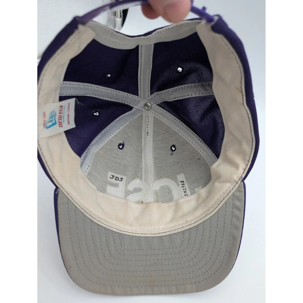 Vintage New Era JCSE Snapback Hat Purple Made in USA Medium-Large Cap